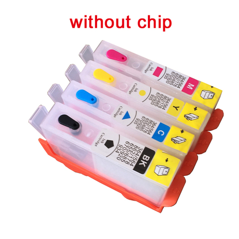For HP 903 904 905 refillable Ink cartridge for OfficeJet 6950 6956 OfficeJet Pro 6960 6970 no chip ► Photo 1/6