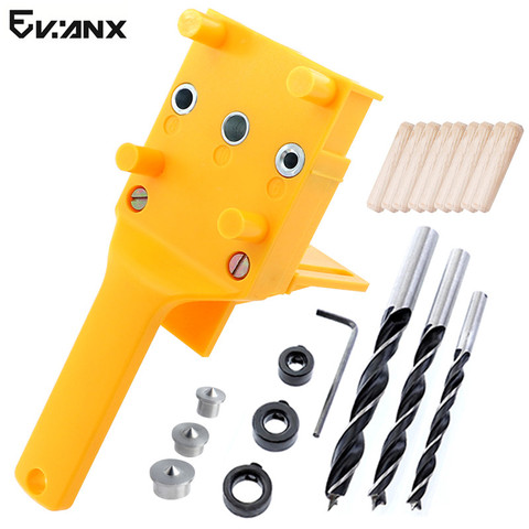 Dowel Jig 6 8 10mm Wood HSS Drill Bits Woodworking Jig ABS Plastic pocket hole jig Drill Guide Tool For Carpentry ► Photo 1/6