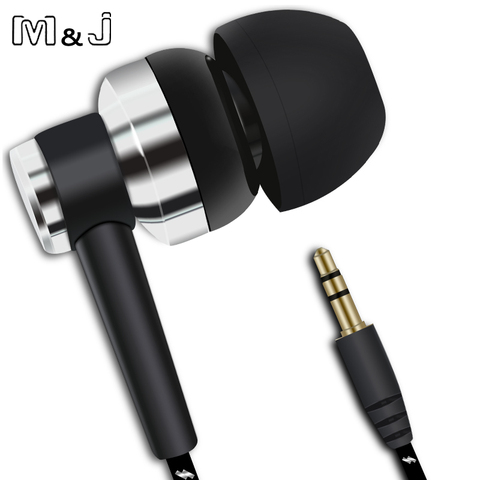 M&J J10 MP3 MP4 Wiring Subwoofer Headset Ear Braided Rope Wire Cloth Rope Earplug Noise Isolating Earphone Handfree ► Photo 1/6