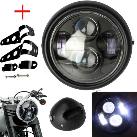 Fork Light CG125 Retro Headlight Motorcycle Adapter for Vintage Honda 125 Harley Dicati 6.2