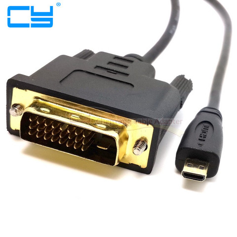 High Speed HDMI-compatible Cable Micro HD to DVI DVI-D 24+1Pin Adapter Cables 3D 1080p For LCD DVD HDTV XBOX PS3 1m 3ft 1.8m 6ft ► Photo 1/2