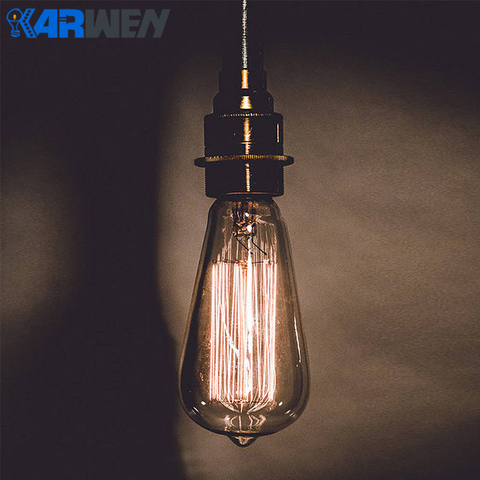 Retro lamp ST64 Vintage Edison bulb 220v Incandescent bulb E27 Wedding lights 40w filament sprial christmas stars for home decor ► Photo 1/5