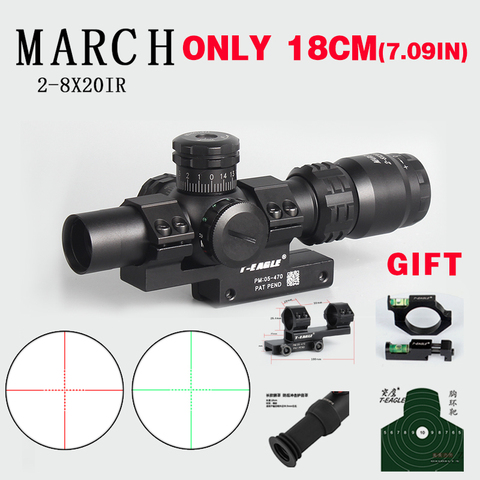 Hunting Optical Sight 2-8x20IR Riflescope Adjustable Green Red Dot Hunting Light Tactical Scope Reticle Optical Rifle Scope ► Photo 1/6