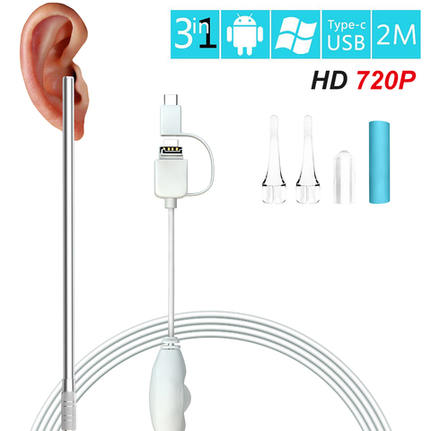 High Definition Visual Ear Spoon Cleaning Endoscope Cleaner Ear Wax Removal USB for Android Type-c with Mini Camera Ear Care ► Photo 1/6