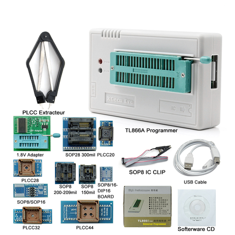 100% Original Minipro TL866ii Plus TL866A TL866CS + 12 Adapters EEPROM Universal Bios USB programmer Free shipping ► Photo 1/6