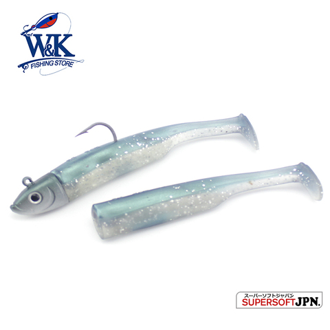 Hot-Sale Seabass Fishing Lure 8 Colors 9 cm 3.5 inch Paddle Tail Soft Lure with 22g Jig Head Laser Eyes Tuna Rock Fishing Lures ► Photo 1/6