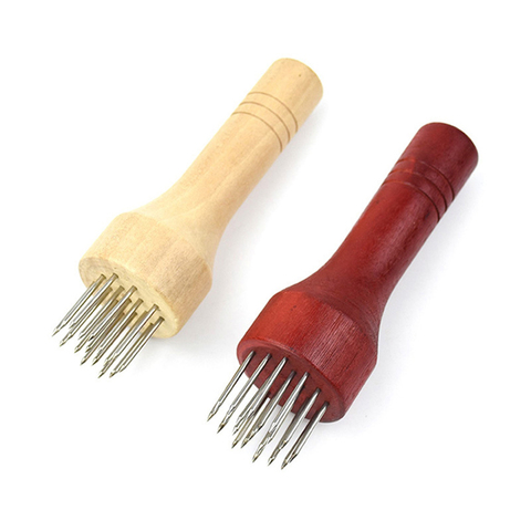 1Pc Stainless Steel Meat Needles Wooden Handle Pounders Professional Meat Tenderizer Needle  Beef Tender Steak Kitchen Tools ► Photo 1/6