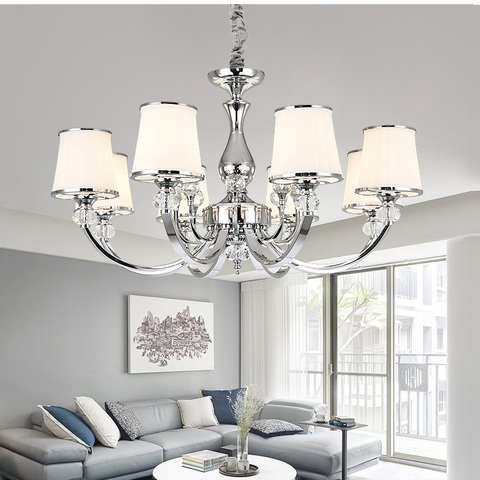 Chrome crystal chandelier lights Modern for living room Bedroom Led Chandelier Lighting Fixture Crystal Lamp E14 led Lighting ► Photo 1/6