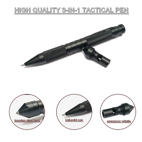 3-In-1 Military Tactical Pen Portable Self Defense Tool Emergency Whistle Window Breaker For Outdoor Camp Survival EDC Tool ► Photo 1/6