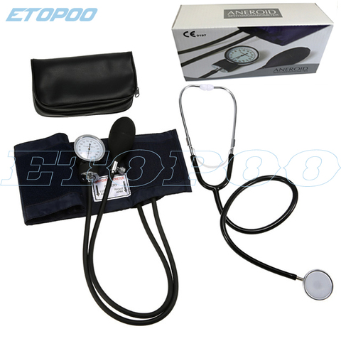 Health Care Professional Blood Pressure Monitor Cuff Stethoscope Meter Aneroid Sphygmomanometer Measure Device ► Photo 1/6