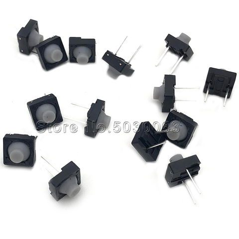 20pcs/lot  8*8*5.5 silica gel silent touch switch Centered 2P conductive glue  micro-move/key/button switch 8x8 ► Photo 1/2