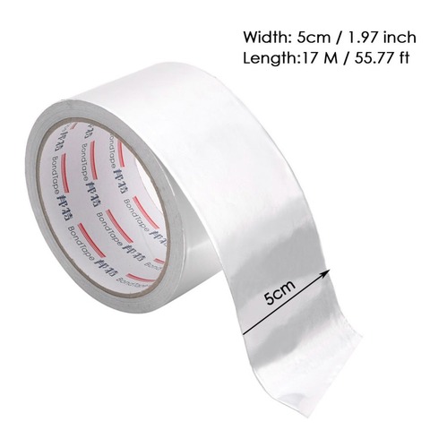 50mmx 17M  Roll Silver Aluminium Foil Adhesive Sealing Tape Heating Duct Repairs-Y103 ► Photo 1/5