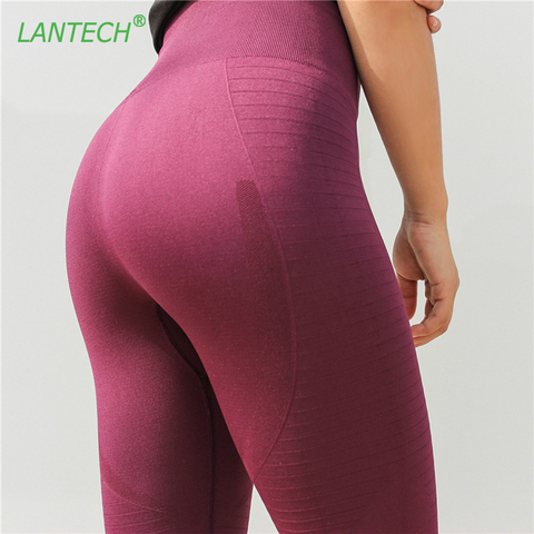 LANTECH Sports Women Running Yoga Pants Sportswear Fitness High Waist Leggings Exercise Gym Compression Tights Pants Trousers ► Photo 1/6