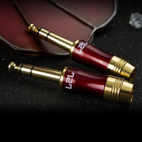 JSJ 6.5 gold-plated microphone head piano 6.35 big two-core plug three-core head for free shipping ► Photo 1/1