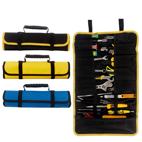 Portable Carrying Handles Oxford Canvas Chisel Roll Storage Pocket tool Bags Multifunction Tool Bags Tool instrument Case ► Photo 1/6