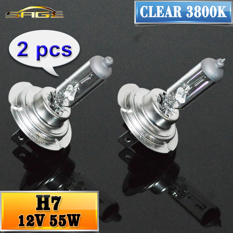 Hippcron H7 Halogen Lamp 2 PCS(1 Pair) Clear 12V 55W 3800K HeadLight Bulb Glass Car Halogen Light ► Photo 1/4
