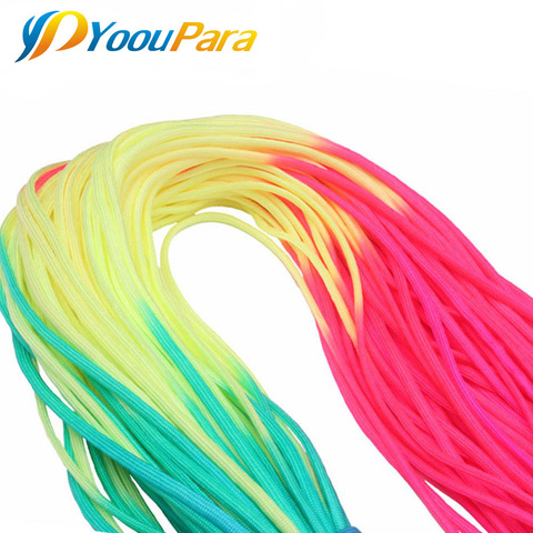 50FT Rainbow Paracord 4mm nylom 7 Stands Parachute 550lb Rope For Outdoor Camping Tent DIY Paracord Bracelet Cord ► Photo 1/3
