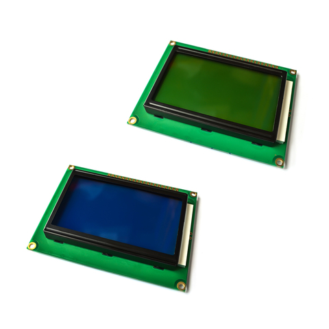 128*64 DOTS LCD Module 5V Yellow and Green/Blue Screen 12864 LCD with Backlight ST7920 Parallel Port ► Photo 1/6