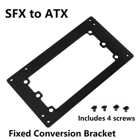 SFX to ATX  power conversion Frame Aluminum Anodized Bracket ,Black /Silver band 4 screw ► Photo 1/1