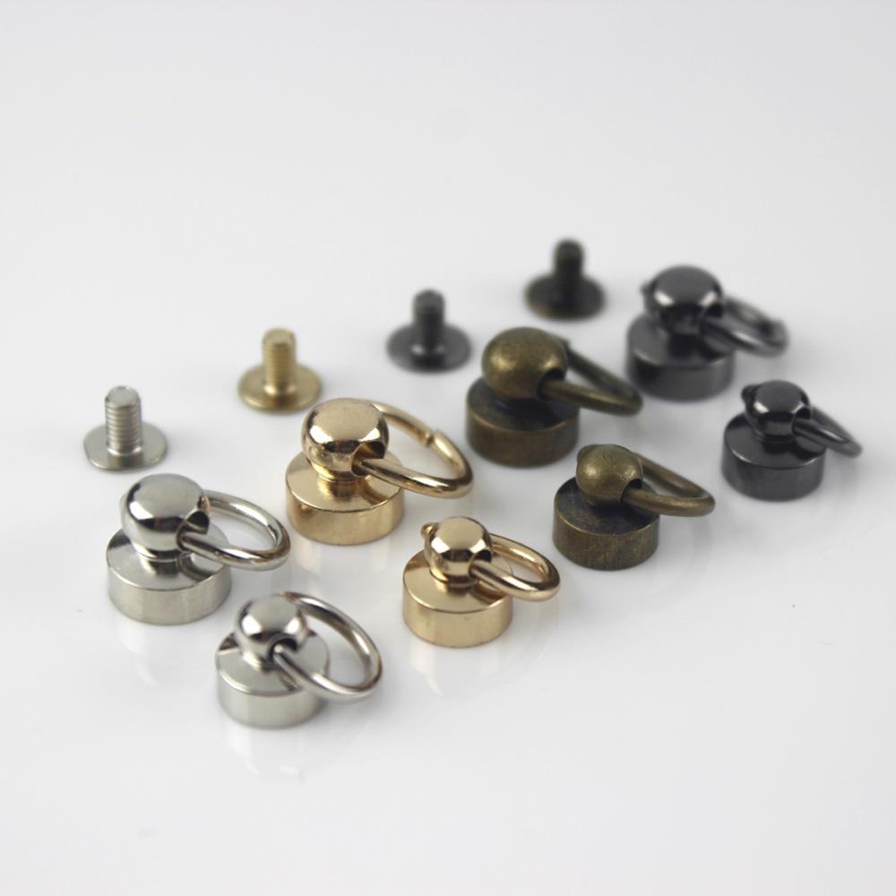 18 Pieces Screw Stud Rivet Spikes Rock Solid Brass For Shoe Bag Accessories 
