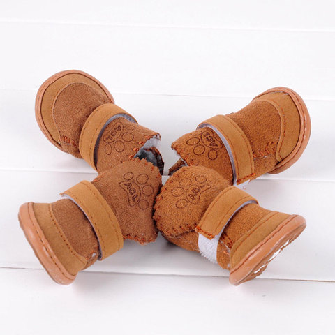 Top Quality Non-slip Shoes Dogs Cotton Shoes Waterproof Warm Winter Shoes Teddy Pet Thick Soft Bottom Snow Boots for Small Dog ► Photo 1/6