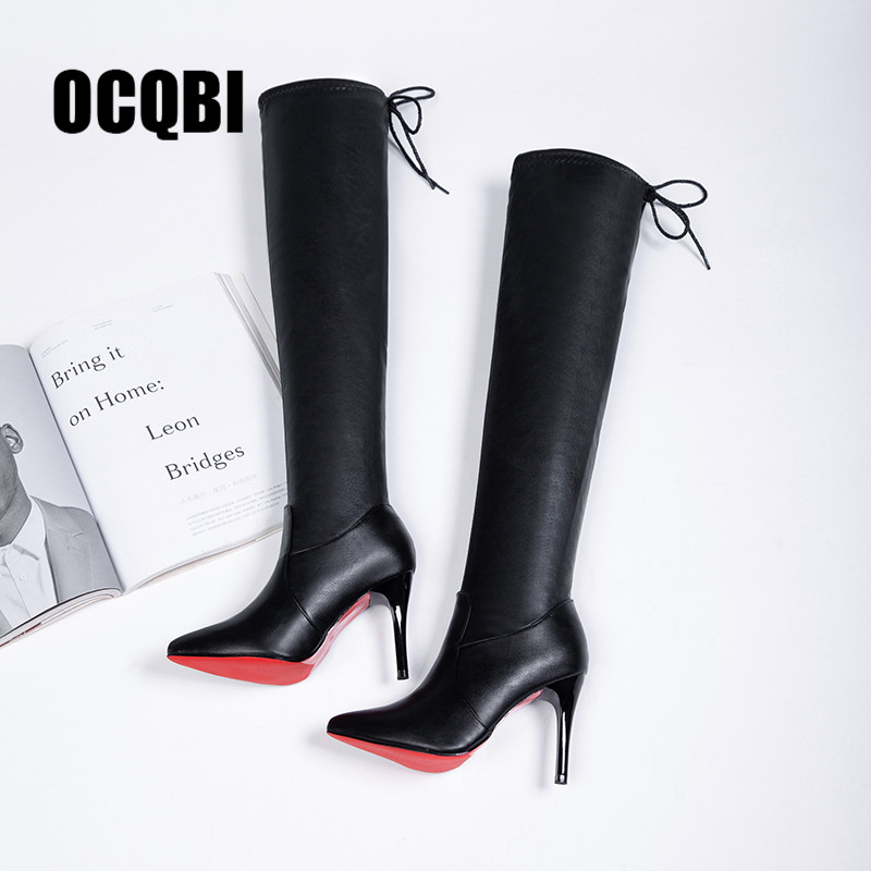 2022 Women Shoes Boots High Heels Red Bottom Over The Knee Boots Leather  Fashion Beauty Ladies Long Bootie Size 35-39 - Price history & Review, AliExpress Seller - OCQBI Store