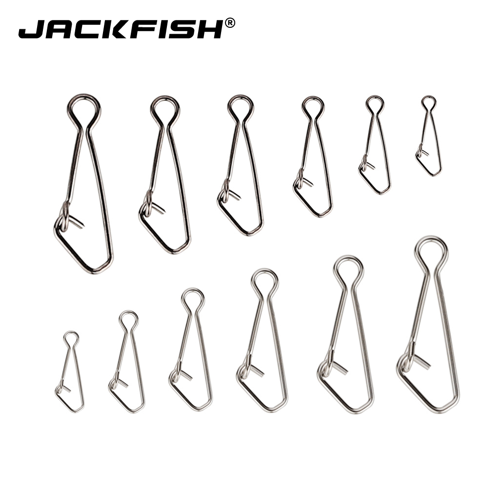 JACKFISH Fishing Connector 50pcs/lot Stainless Steel Fishing