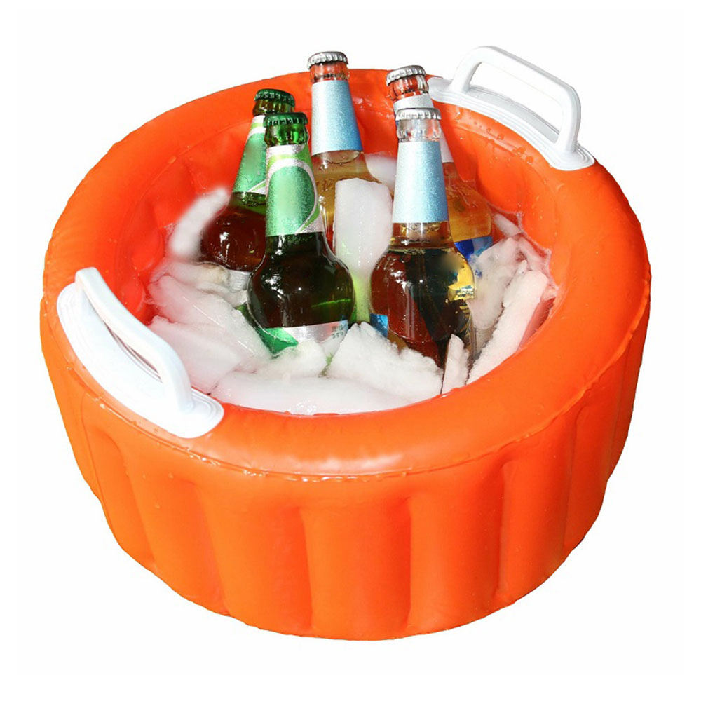 Summer Party Bucket Cup Holder Inflatable Pool Float Beer Drinking Cooler  Table Bar Tray Beach Swimming Ring Accessories