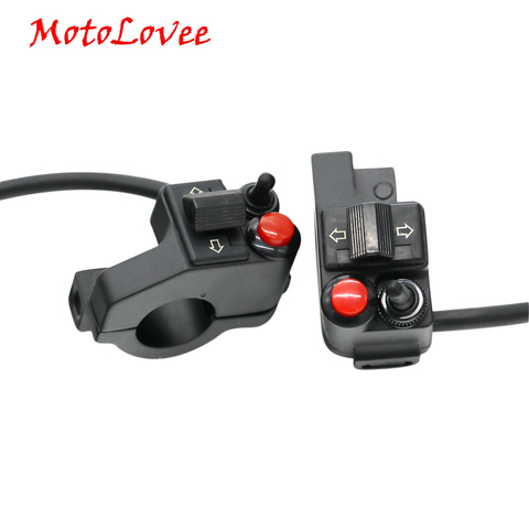 Motolovee Motorcycle Modified Handlebar Multi-function Headlight Switch Steering Switch Horn Double Flash ► Photo 1/5
