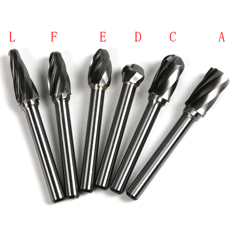 1pc 6*10 mm Tungsten Carbide Rotary Files Coarse-toothed Single-cut Rotary Burrs For Dremel Rotary Tools ► Photo 1/6