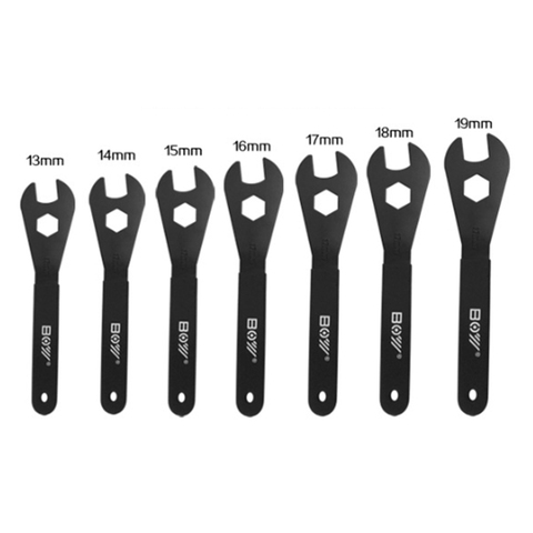 Carbon Steel Bicycle Spanner Wrench Spindle Axle Bicycle Bike Repair Tool Fit for 13mm 14mm 15mm 16mm 17mm 18mm 19mm Cone hot ► Photo 1/6
