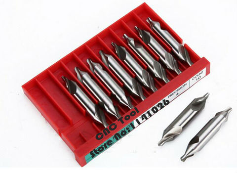 Free shipping 10Pcs/lot 1mm 2mm 3mm 4mm 5mm HSS Center Drills 60 degree Combined Countersinks Degree Angle Bit Tip Set Tool ► Photo 1/3