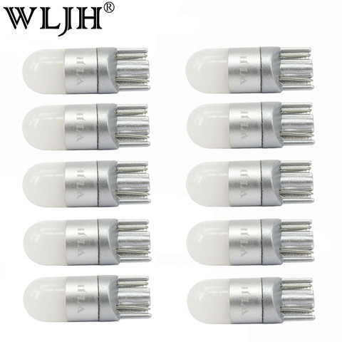 WLJH 10x T10 W5W Led Bulb Light 3030 SMD Car Auto Interior Dome Parking Lights License Plate Lamp Bulbs Non Polarity Universal ► Photo 1/6