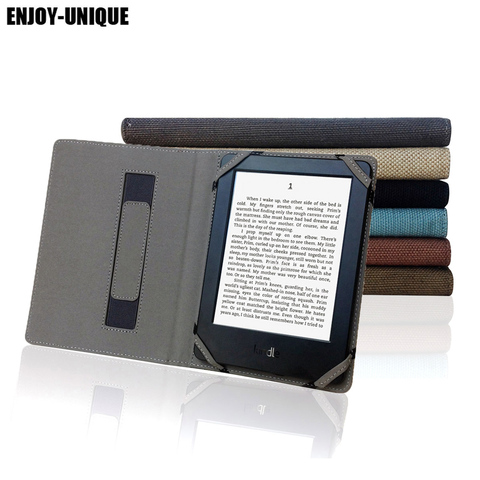 Natural Hemp Linen Cover Case for 6inch Ebook For Pocketbook 622 624 626 623 625 631 Touch HD Cover Pu Leather Protective Cover ► Photo 1/1