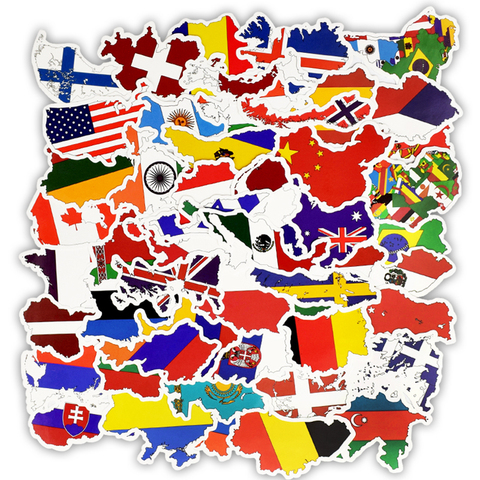 25 50 PCS Stickers Countries National Flag Sticker Toys for Children Soccer Football Fans Decal Scrapbooking Travel case Laptop ► Photo 1/5