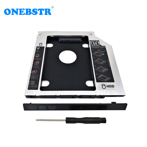 2.5'' HDD/SSD Caddy 9.5mm Universal Second SATA To SATA  Hard Drive Adapter For Laptop CD DVD Optical Drive Bay Free Shipping ► Photo 1/6