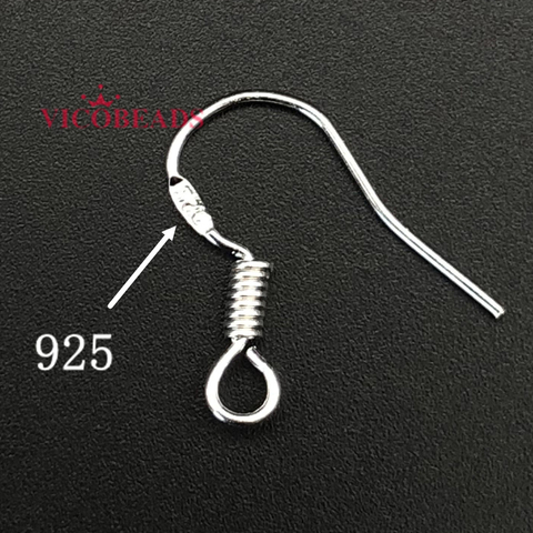 100pcs/lot Earrings Carven 925 Silver color Copper Ear Wires Earrings Hook for DIY Jewelry Earrings Making Supplies Accessor ► Photo 1/3