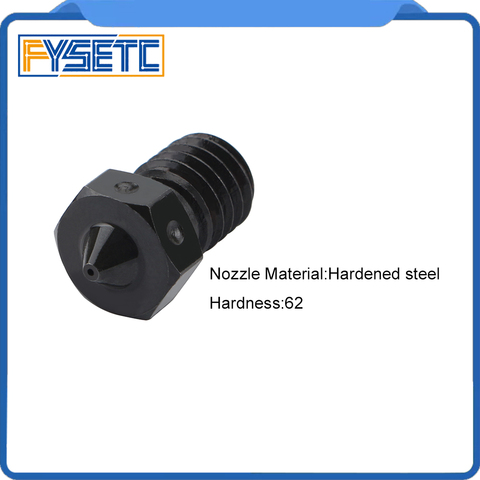 Tigh Quality Hardened Steel V6 Nozzles For High Temperature 3D Printing PEI PEEK Carbon Fiber Filament For E3D Titan Aero Hotend ► Photo 1/6