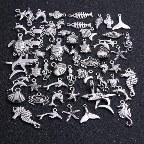 20pcs Vintage Metal Mix Size/Style Random Marine Organism Fish Charms for Jewelry Making Diy Handmade Jewelry ► Photo 1/3