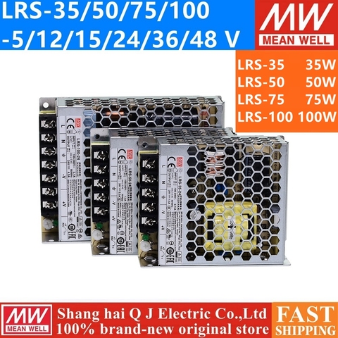 MEAN WELL LRS-35 50 75 100 W 3.3V 5V 12V 15V 24V 36V 48V meanwell LRS-100 3.3 5 12 15 24 36 48 V 100W Switching Power Supply ► Photo 1/6