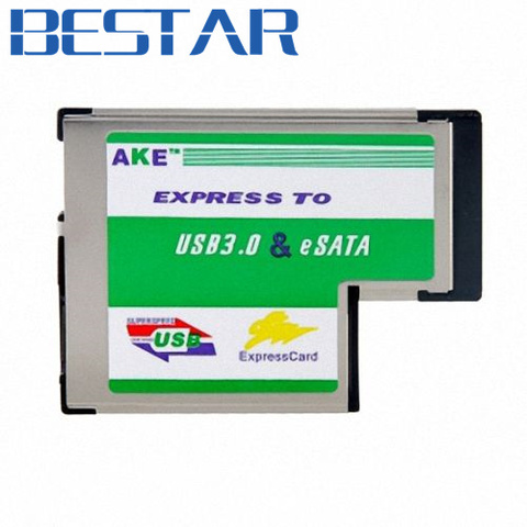 Express Card ExpressCard 54 34 34mm/54mm to USB 3.0 USB3.0 Super Speed 5Gbps & eSata hard disk Adapter ► Photo 1/1