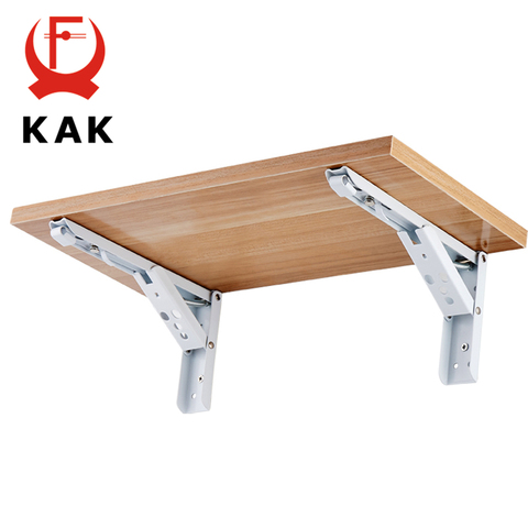 KAK 2PCS Triangle Folding Angle Bracket Heavy Support Adjustable Wall Mounted Bench Table Shelf Bracket Furniture Hardware ► Photo 1/6
