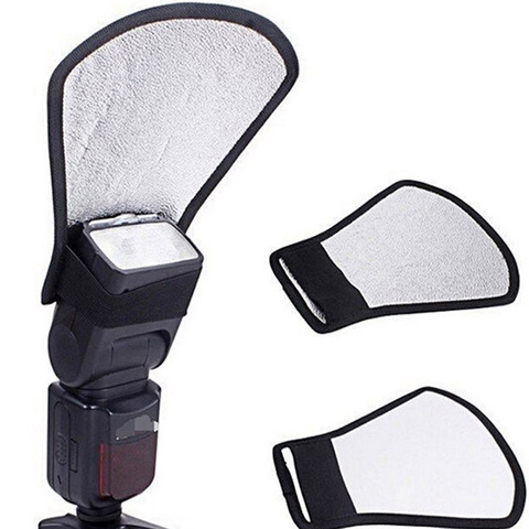 free shipping worldwide Camera Flash Diffuser Softbox Silver and White Reflector for Canon 580EX Nikon SB-600 Penta ► Photo 1/6