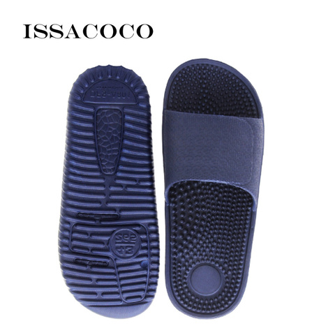 ISSACOCO 2022 Men's Flat Indoor Massage Slippers Men Home Non-slip Massage Slippers Zapatos Hombre Beach Flip Flops Men's Slides ► Photo 1/6