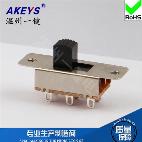5pcs SS-23F19 (2P3T) Handle height 8mm 9mm 3 gear car refrigerator large current toggle Slide DIP switch 6 feet ► Photo 1/3