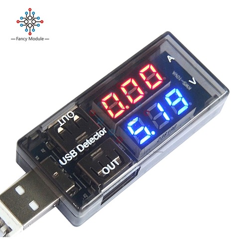 USB Voltage Current Charging Detector Mobile Power Current Voltmeter Ammeter Voltage USB Charger Tester Double Row Shows Meter ► Photo 1/6