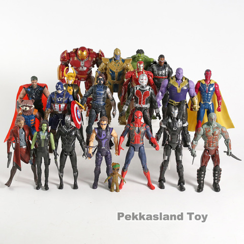 21pcs/set Avengers Infinity War Action Figures Toys Iron Man Captain America Hulk Thor Thanos Spiderman Loki Black Panther ► Photo 1/5