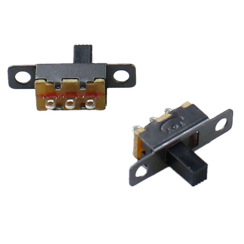 10pcs/lot 3 Pin 2 Position  Black Mini Size SPDT Slide Switches On-Off PCB DIY Material Electrical Tools Solder Lug  SS12F15G ► Photo 1/4