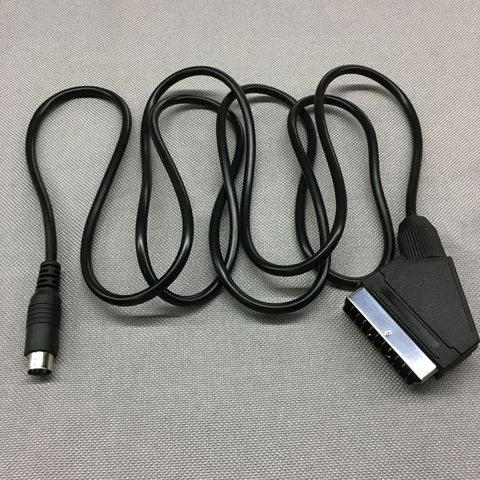 FZQWEG Black 1.8M/6FT Scart AV TV Video Cable Lead For Sega Saturn NTSC & PAL Version ► Photo 1/4