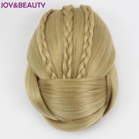 JOY&BEAUTY Synthetic Hair Piece Braided Chignon Clip In Hair Bun High Temperature Fiber Donut Hair Rollers 6 colors available ► Photo 1/6